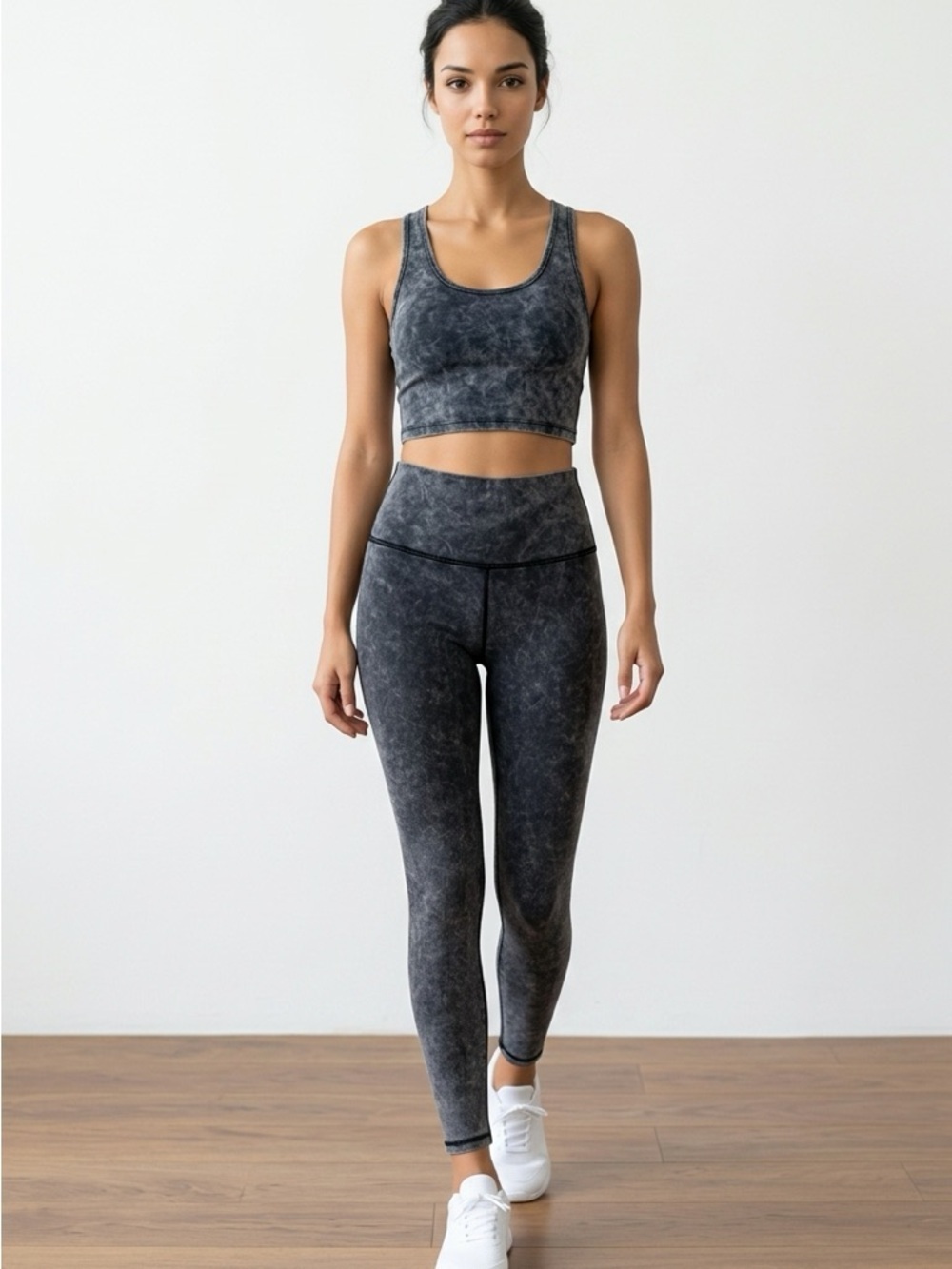 Aerie Chill Play Move Acid Wash Charcoal High Waisted Leggings